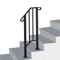 Strong & reliable durable black powder coat finish. Outdoor Iron Stair Railings Wayfair
