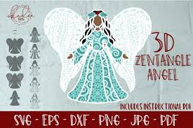 Download 3d Layered Christmas Angel Memorial Angel Svg Angel Wings 797408 Paper Cutting Design Bundles