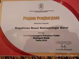 Tahun 1436 h yang diselenggarakan oleh masjid jami uswatun hasanah. Polres Kobar Raih Piagam Penghargaan Yanlik Terbaik Tahun 2018