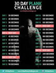 30 Day Plank Challenge 30 Day Fitness 30 Day Workout