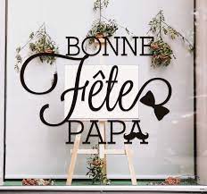 Découvrez vite l'origine de la fête des pères en france et chez nos voisins. Sticker Vitrine Fete Des Peres Tenstickers
