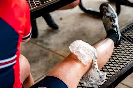 ice or heat application to treat injury