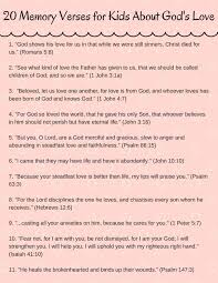 Maybe you would like to learn more about one of these? 20 Children S Bible Verses About God S Love With Free Printable