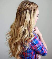 40 Flowing Waterfall Braid Styles Waterfall Braid Hairstyle Braids With Curls Open Hairstyles