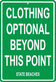 Clothing Optional Beyond This Point Tin Sign Allposters Com Clothing Optional Beach Signs Beach Words