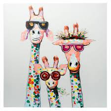 ✓ free for commercial use ✓ high quality images. 3 Cool Giraffes With Sunglasses Fun Animal Art Paintings Prints Animals Birds Fish Giraffes Artpal