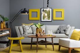 Home theater audio video furniture guide. Yellow Gray Living Room Design Ideas