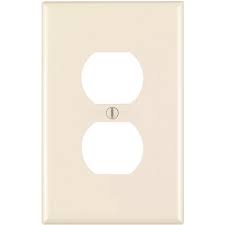 Leviton Part R56 00pj8 00t Leviton 1 Gang Midway Duplex Outlet Nylon Wall Plate Light Almond Outlet Wall Plates Home Depot Pro