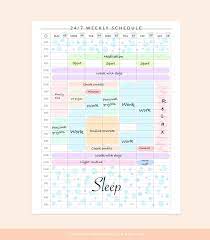 24 7 Weekly Schedule Printable Weekly Timetable Time Etsy Weekly Schedule Printable Weekly Schedule Schedule Printable