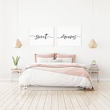 We compiled 40 unique bedroom wall decor ideas to match any bedroom style. Bedroom Wall Decor Above Bed Sign Bedroom Art Sweet Dreams Sign Above Bed Art Above Bed Decor Home Decor Home Living Delage Com Br