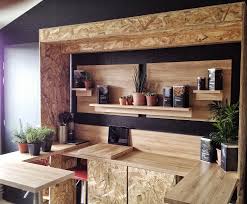 Panneau Bois Cuisine Decoration Osb Et Plante Cuisine Noire Inspiration Osb Cuisine Noire Panneau Bois