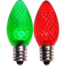 C7 Color Change Red Green Led Christmas Light Bulbs