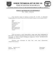Terutama untuk para perantau, sudah pasti akan tinggal di alamat yang. Contoh Surat Keterangan Domisili