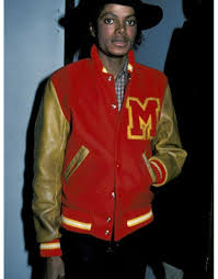 Red And Yellow Michael Jackson Varsity Jacket