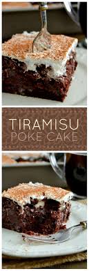 True to their name, poke cakes are cakes that are baked, then (you guessed it!) poked, then filled with a liquid or syrup to add extra flavor and moisture into each bite. Tiramisu Poke Cake The Domestic Rebel