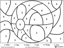 Color By Number Beach Ball Summer Preschool Beach Ball Crafts Coloring Pages