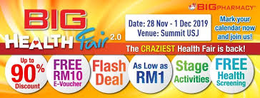Pharmacist is very professional, recommend and provides valuable advices, staffs are friendly and very helpful. Big Pharmacy Health Fair 2 0 Summit Usj