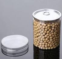 Pet Plastic Food Cans with Easy Open End and Screw Cap