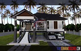 Rumah banglo moden 2 tingkat ini berlokasi di langgar, kota bharu. Banglo Satu Tingkat Tinggi Bumi Semarak Builders