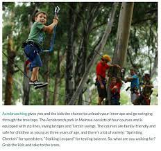 Tel 078 438 7463 Email Melrose Acrobranch Co Za Www Acrobranch Co Za School Holidays Activities In Cape Town Kids Things To Do