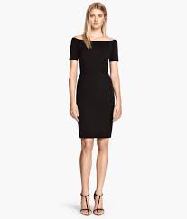 H M Off Shoulder Dress 34 95 Black Short Dress Dresses Shift Dress Pattern