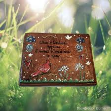 Handmade Cement Stepping Stone Garden Decor Custom Garden Stepping Stone Personalize Stepping Stone Cardinal Stepping Stone Garden Stones Handmade Etsy