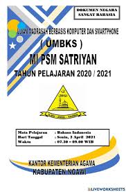 Menurut dokumen tsb, setelah irak , indonesia akan jadi sasaran berikutnya. Umbks Bahasa Indonesia 6 Worksheet