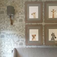 Sophiepatersoninteriors On Instagram How Adorable Are These Baby Animal Prints The Nursery Was Nursery Wallpaper Boy Nursery Wallpaper Kids Room Wallpaper