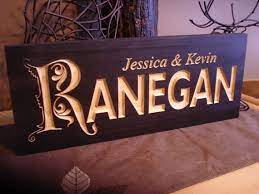 Wood Carved Sign Monogram Wooden Wall Art Personalized Anniversary Gift Birthday Wood Sign Established Sign Wooden Carved Signs Carved Signs Carved Wood Signs