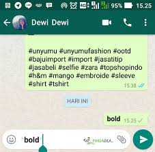 Tutorial cara mengatur jarak spasi antar huruf dan kata. Cara Membuat Huruf Cetak Tebal Miring Dan Coret Di Whatsapp