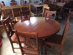 Check out our narrow dining table selection for the very best in unique or custom, handmade pieces from our kitchen & dining tables shops. My One Piece Top Narra Round Table 5 6 Seater Vintage Table Restored Legs Sold Round Dining Room Sets Brown Dining Table Round Dining Room