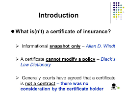 A certificate of liability insurance is a snapshot of your insurance coverage. Certificates Of Insurance Ppt Video Online Download