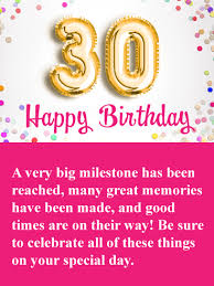 30th Birthday Things To Do For Him Great Memories Happy 30th Birthday Card Birthday Greeting Cards By Davia 30th Birthday Cards Happy 30th Birthday 30th Birthday Wishes