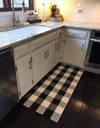 Love the black and white checkered pattern. Levinis Buffalo Plaid Rug Outdoor Retro Farmhouse Tartan Checkered Plaid Rug Black And White Hand Checkered Kitchen Decor Home Decor Kitchen Plaid Rug