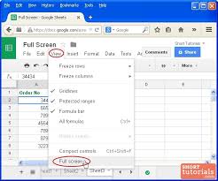 I have a google form that feeds a google docs spreadsheet. Full Screen Mode In Google Docs Spreadsheet