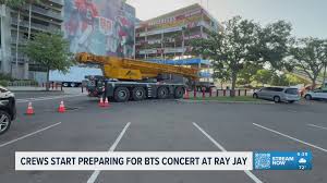BTS Crews start preparing Raymond James Stadium for a 3-show concert stint