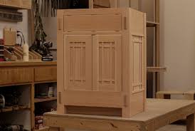 To prep the vanity for painting, remove all of the drawers, doors, and hardware. Arts And Crafts Vanity St Paul