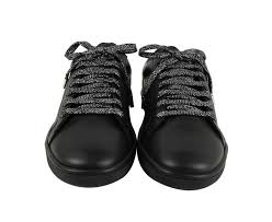 Saint Laurent Black Leather Signature Court Lips Sneaker