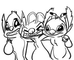 83294 - safe, artist:kajabuubuu, experiment 627 (lilo & stitch), leroy  (lilo & stitch), sparky (lilo & stitch), alien, experiment (lilo & stitch),  fictional species, disney, lilo & stitch, 2021, antennae, black and