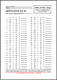 Matematika Vaje Otroci Org