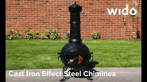 A cast iron chim will heat bigger areas for longer. Wido Cast Iron Effect Steel Chimenea Product Video Chim2a Youtube
