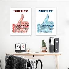 Carve your study space in the wall. Creative Office Picture Painting Inspiring Letters Study Room Decoration Wall Art Company Creative Wall Decor Pretty Wall Art Creative Wall Art