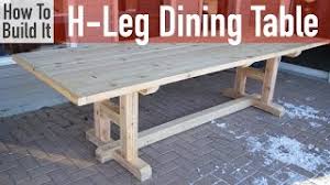 A tapered leg can be created in a number of ways. How To Build A H Leg Dining Table Youtube