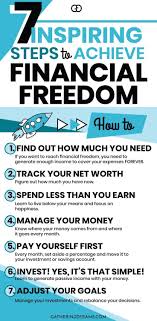 Financial Freedom 7 Easy Steps To Achieve Your Dreams Financial Freedom Financial Independence Retire Early Financial Peace