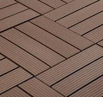 Wood Grain Customized Outdoor Deck Garden Deep Embossed Texture Decking Tiles WPC OEM
