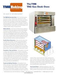 Providing you the best name brand new & used, bakery and restaurant equipment since 1991. The Tmb Tag Gas Deck Oven Manualzz