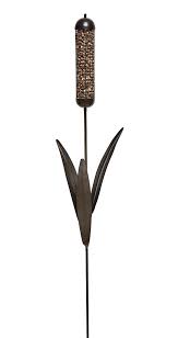 Unique, botanical shape that mimics flowers from your garden. Bulrush Peanut Bird Feeder Plant Stake Uk Garden Products