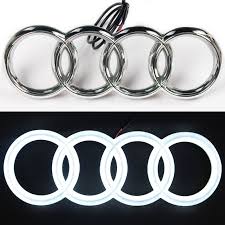 Polish your personal project or design with these audi logo transparent png images, make it even more personalized and more attractive. Audi Led Emblem Light White Front Glow Logo Badge Rings Grill A3 A4 A5 A6 Ebay
