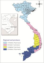 Việt nam is situated southwest of đạ tẻh. Vietnam Region Area And Provinces Map Map Of Study Area Download Scientific Diagram