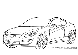 Hyundai Genesis Coupe Coloring Page Hyundai Genesis Coupe Cars Coloring Pages Sports Coloring Pages